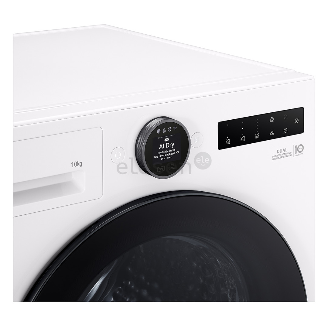 LG DUAL Inverter Heat Pump, 10 кг, глубина 66 см - Сушильная машина