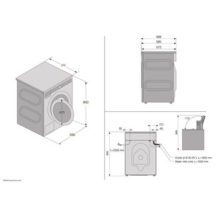 Asko Steel Seal, 8 kg, gylis 57,2 cm, 1400 aps./min. - Skalbimo mašina