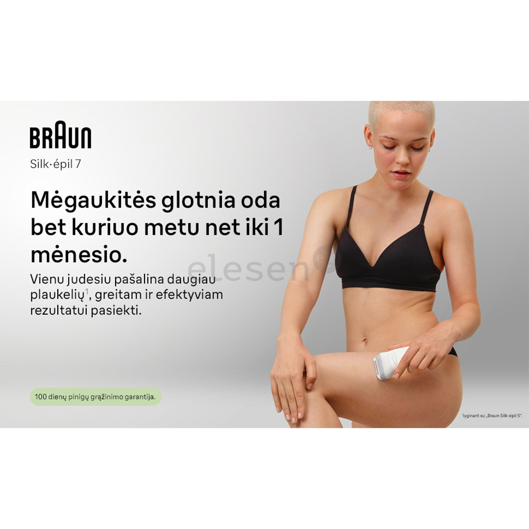 Braun Silk epil 7, Wet & Dry, белый/серый - Эпилятор