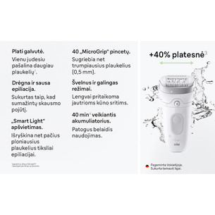 Braun Silk epil 7, Wet & Dry, белый/серый - Эпилятор