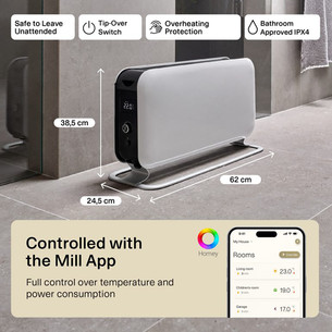 Mill WiFi Max, 1500 W, white - Portable heater