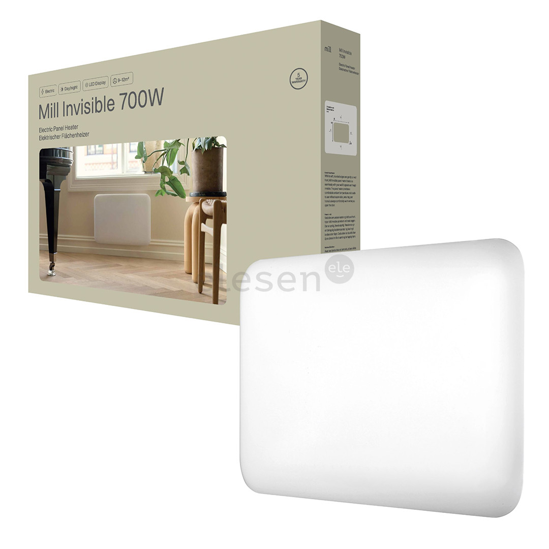 Mill Invisible, 700 W, white - Panel heater