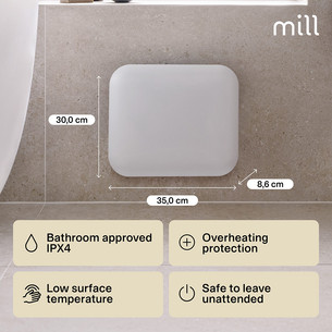 Mill Invisible, 250 W, white - Panel heater
