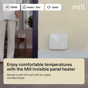 Mill Invisible, 250 W, white - Panel heater