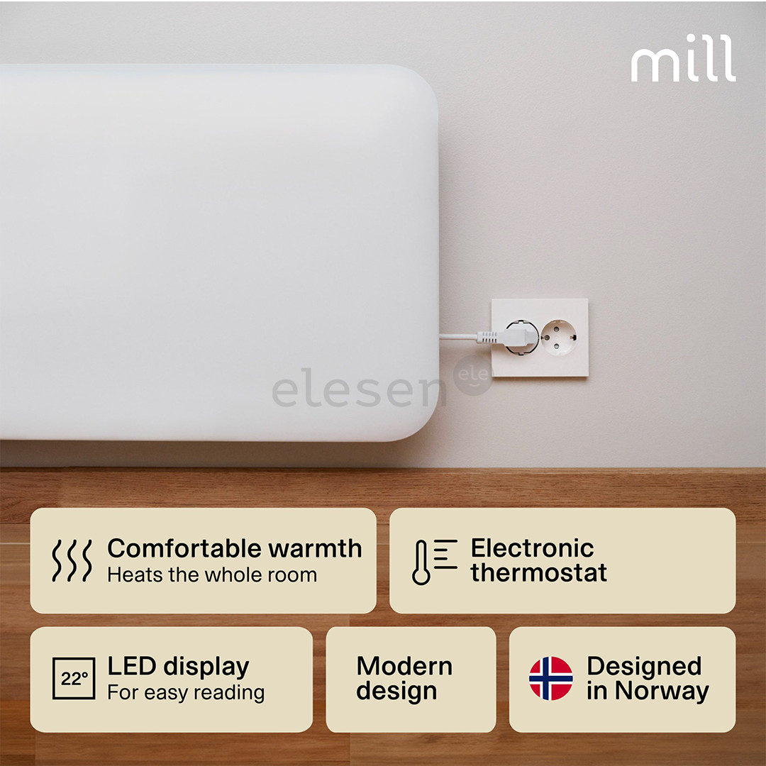 Mill Invisible, 250 W, white - Panel heater