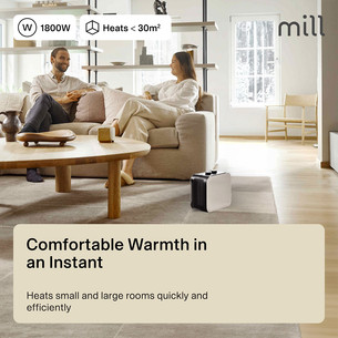 Mill Compact, 1800 W, white - Fan-heater