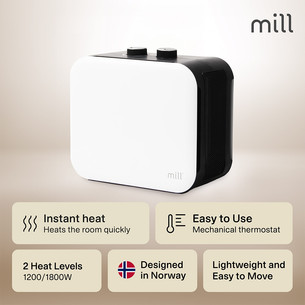 Mill Compact, 1800 W, white - Fan-heater