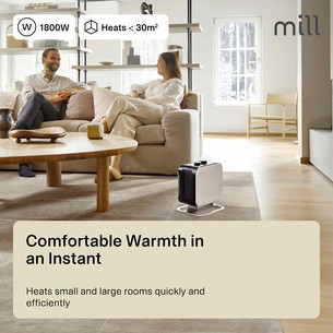 Mill Compact, 1800 W, white - Fan-heater