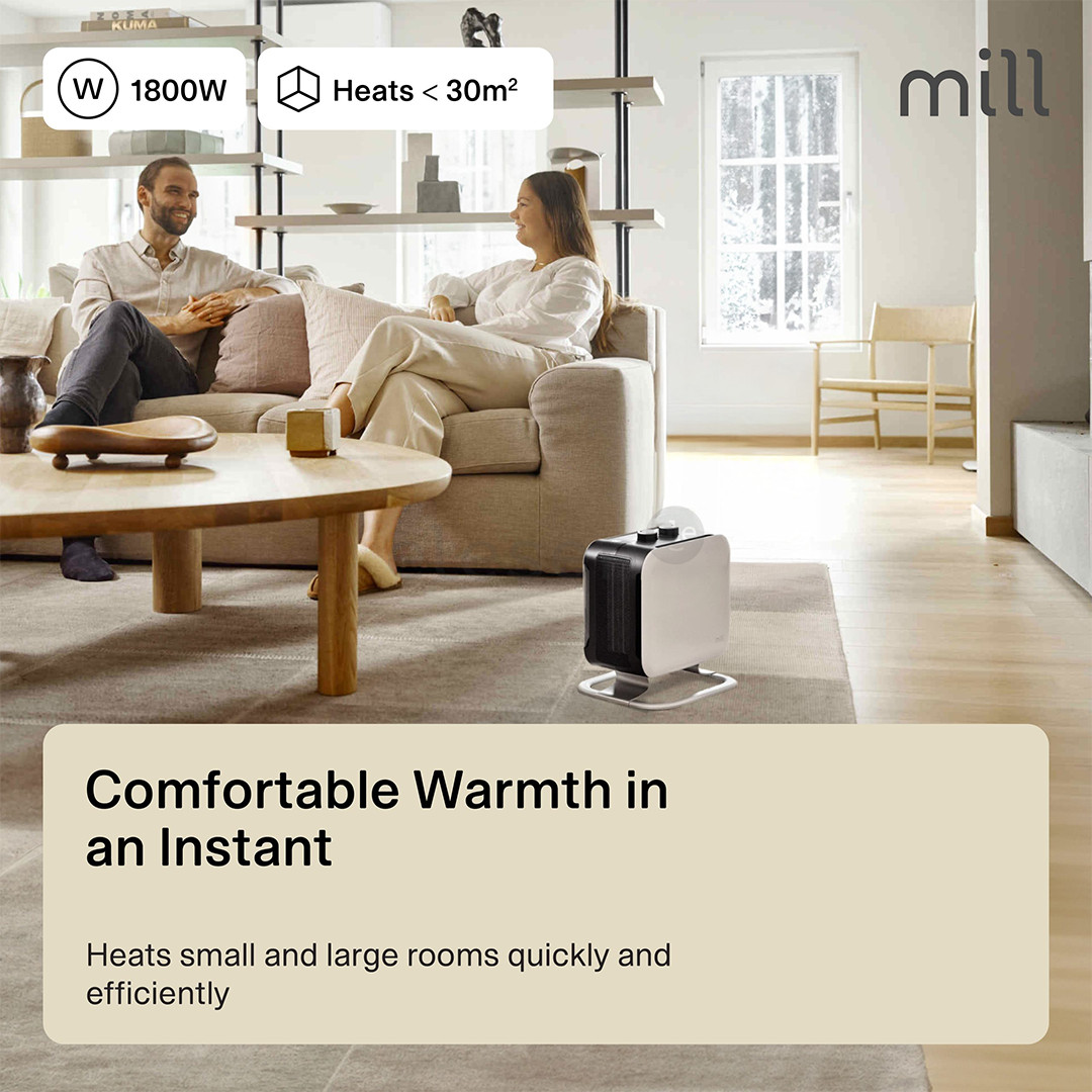 Mill Compact, 1800 W, white - Fan-heater