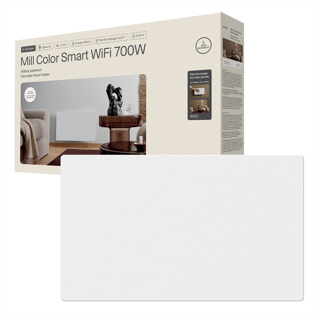 Mill Color Smart WiFi, 700 W, baltas - Dažomasis elektrinis šildytuvas