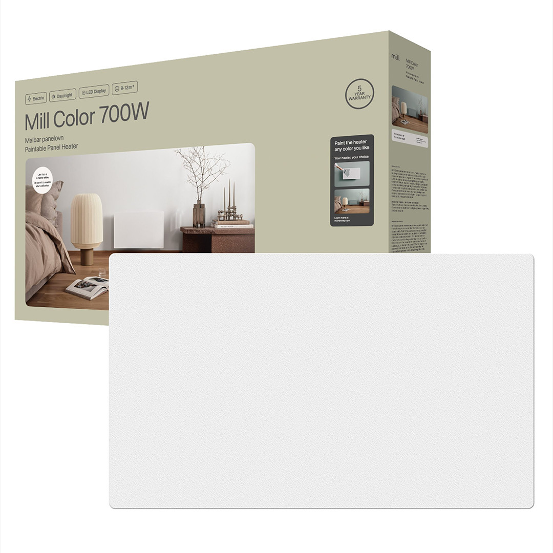Mill Color, 700 W, baltas - Dažomasis elektrinis šildytuvas
