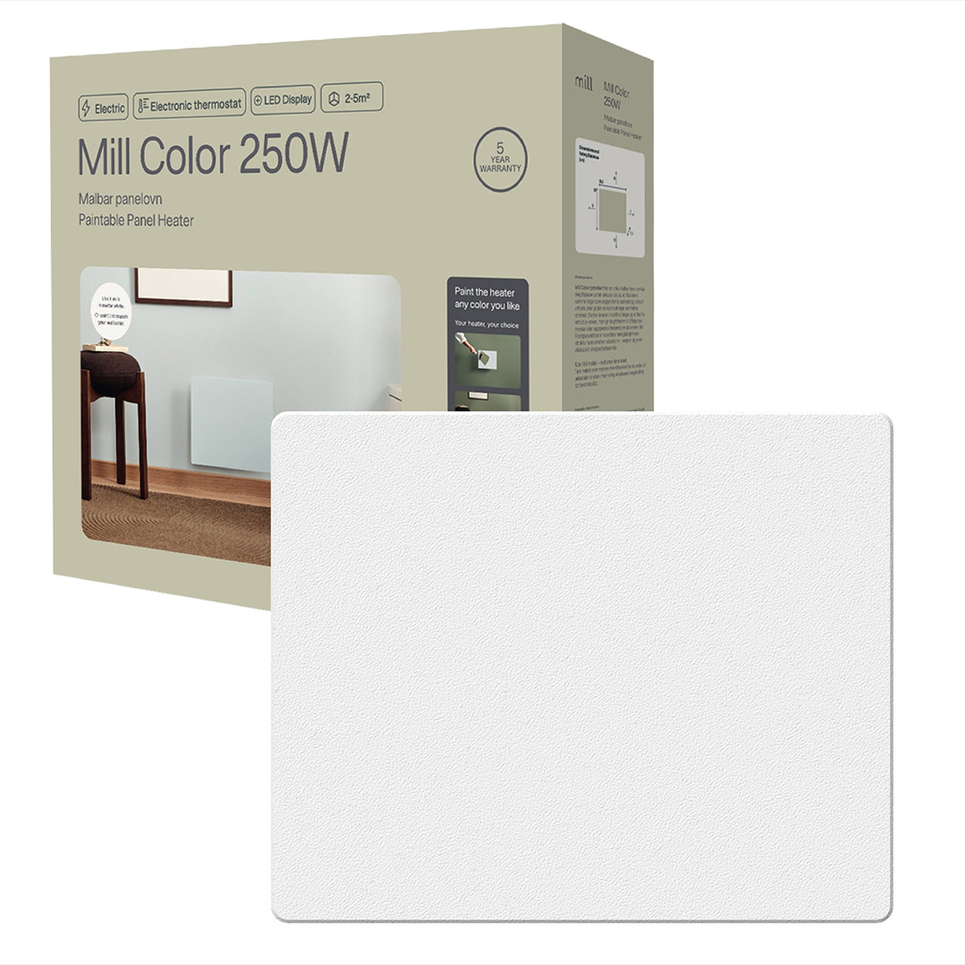 Mill Color, 250 W, baltas - Dažomasis elektrinis šildytuvas