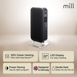 Mill Gentle Air, 1000 W, black - Oil filled radiator