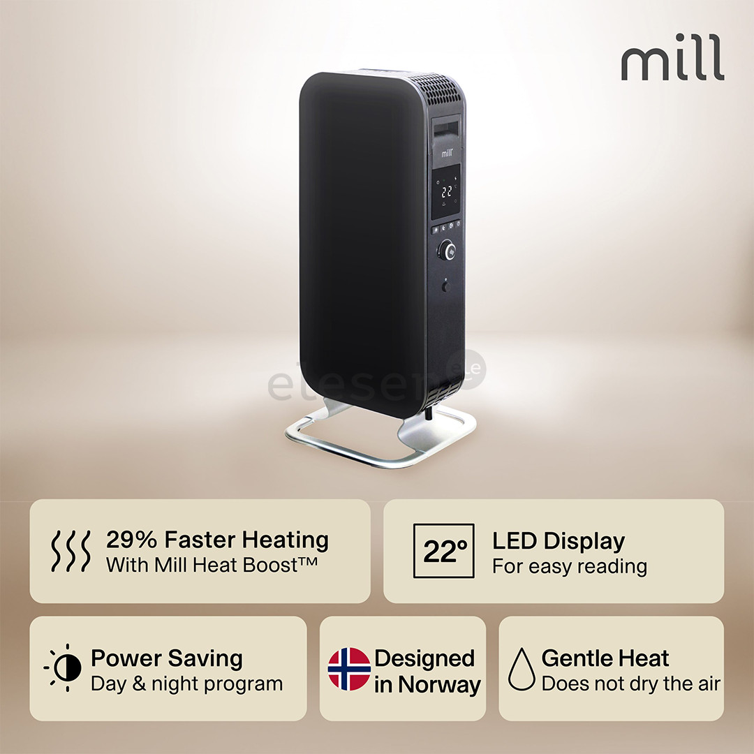 Mill Gentle Air, 1000 W, black - Oil filled radiator