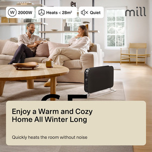 Mill Instant, 2000 W, black - Portable heater