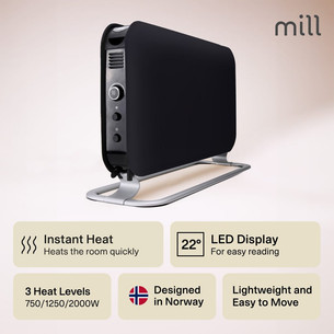 Mill Instant, 2000 W, black - Portable heater