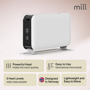 Mill Instant Max Mec, 2200 W, white - Portable heater