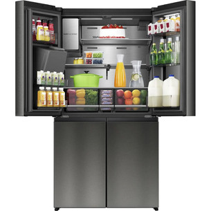 Hisense Hi7, NoFrost, 615 l, aukštis 179 cm, tamsaus nerūdijančio plieno - SBS Šaldytuvas