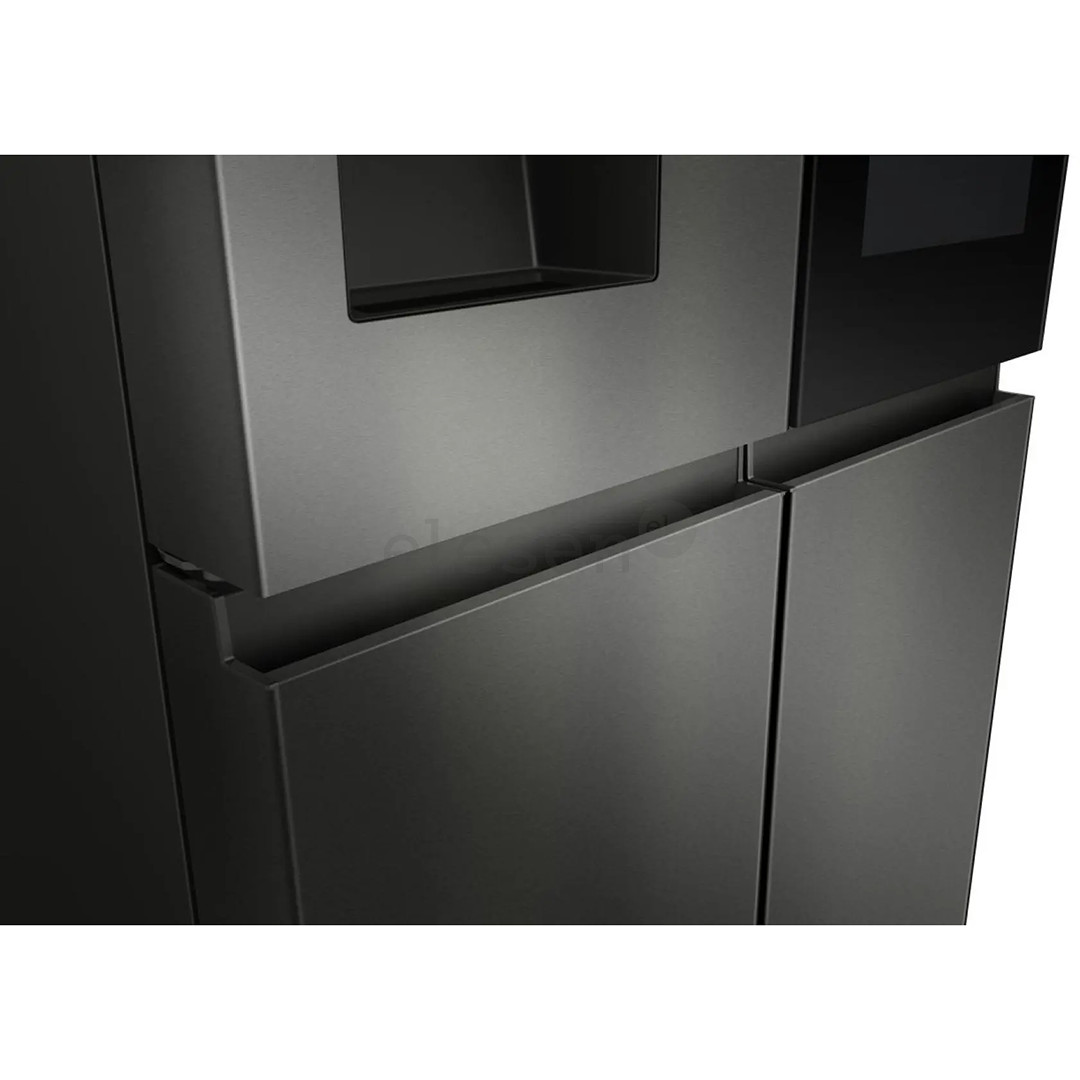 Hisense Hi7, NoFrost, 615 l, aukštis 179 cm, tamsaus nerūdijančio plieno - SBS Šaldytuvas