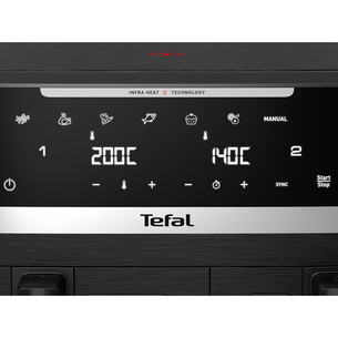 Tefal Ever Fry XXL Dual, 2700 W, 11 l, juoda - Karšto oro gruzdintuvė