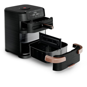 Tefal Ever Fry Trio, 2850 W, 12 l, juoda/vario spalvos - Karšto oro gruzdintuvė