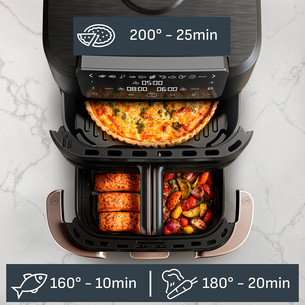 Tefal Ever Fry Trio, 2850 W, 12 l, juoda/vario spalvos - Karšto oro gruzdintuvė