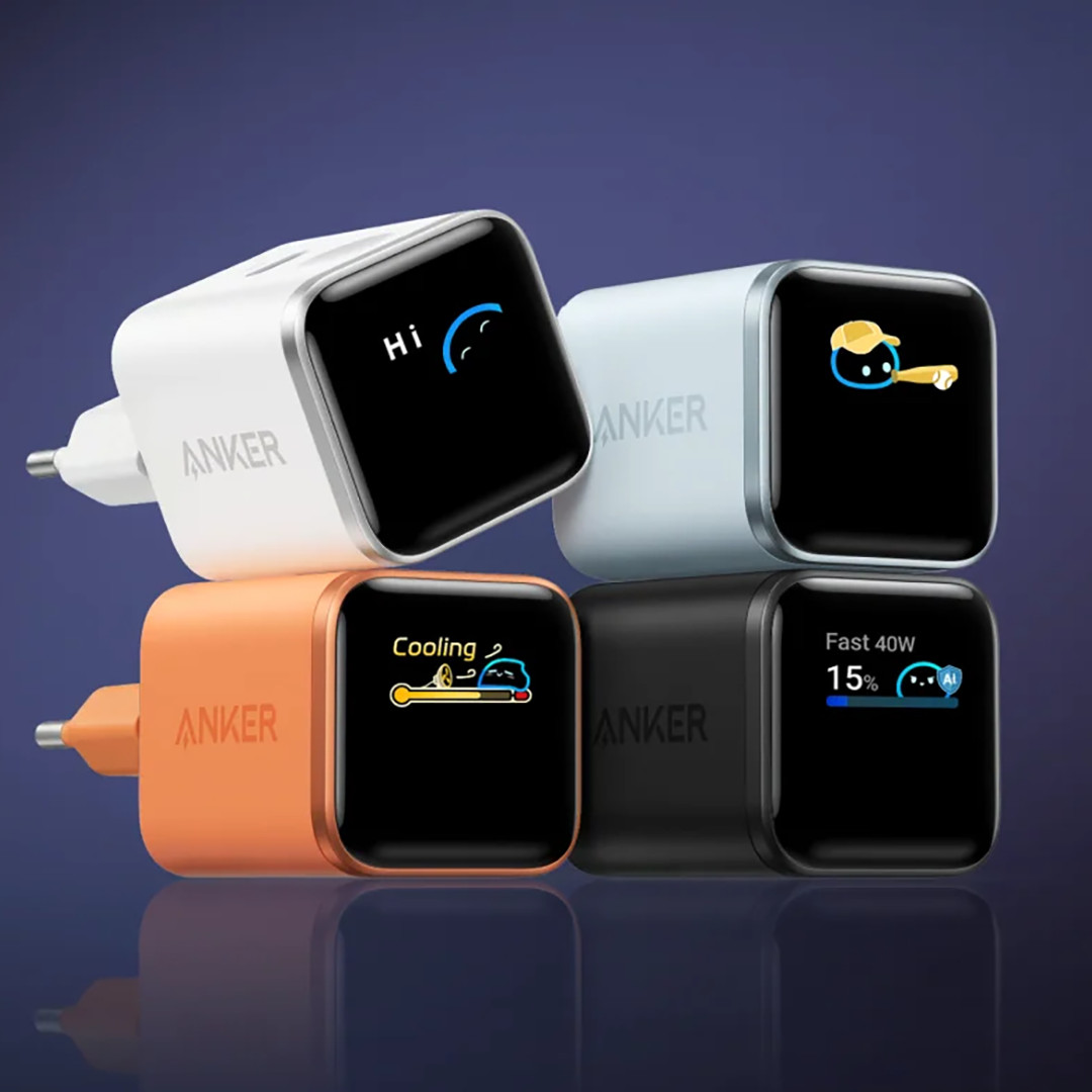 Anker Nano Smart Display Charger, 45 Вт, черный - Зарядный адаптер
