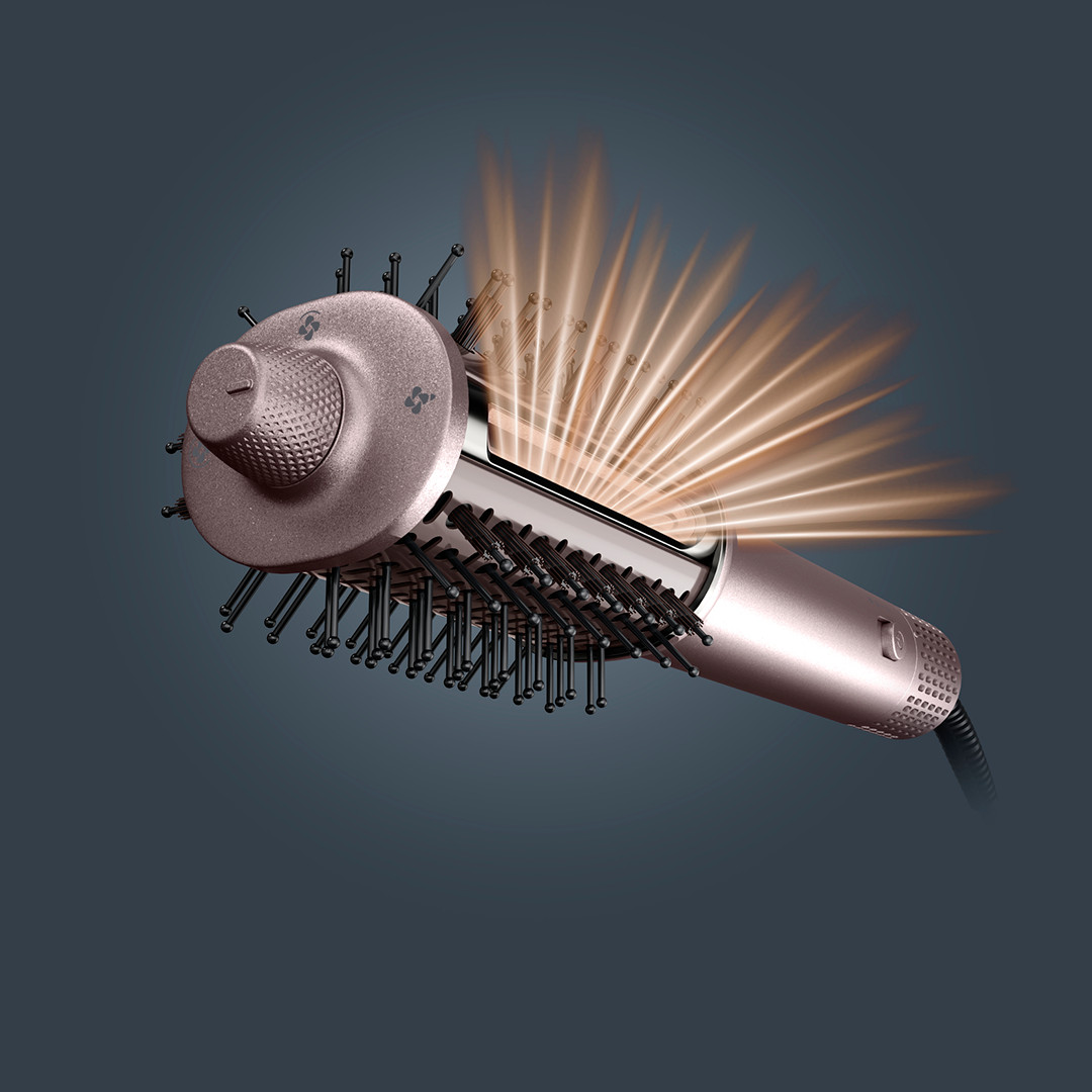 Rowenta Air Brush 3D Nano, 810 W, pink - Hot air brush