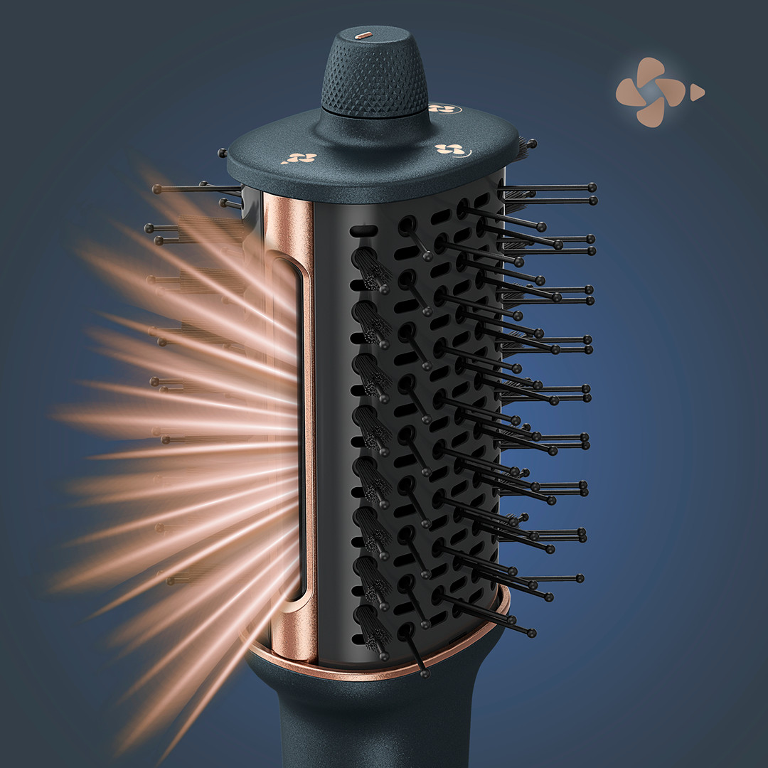 Rowenta Air Brush 3D, 1100 W, blue/copper - Hot air brush