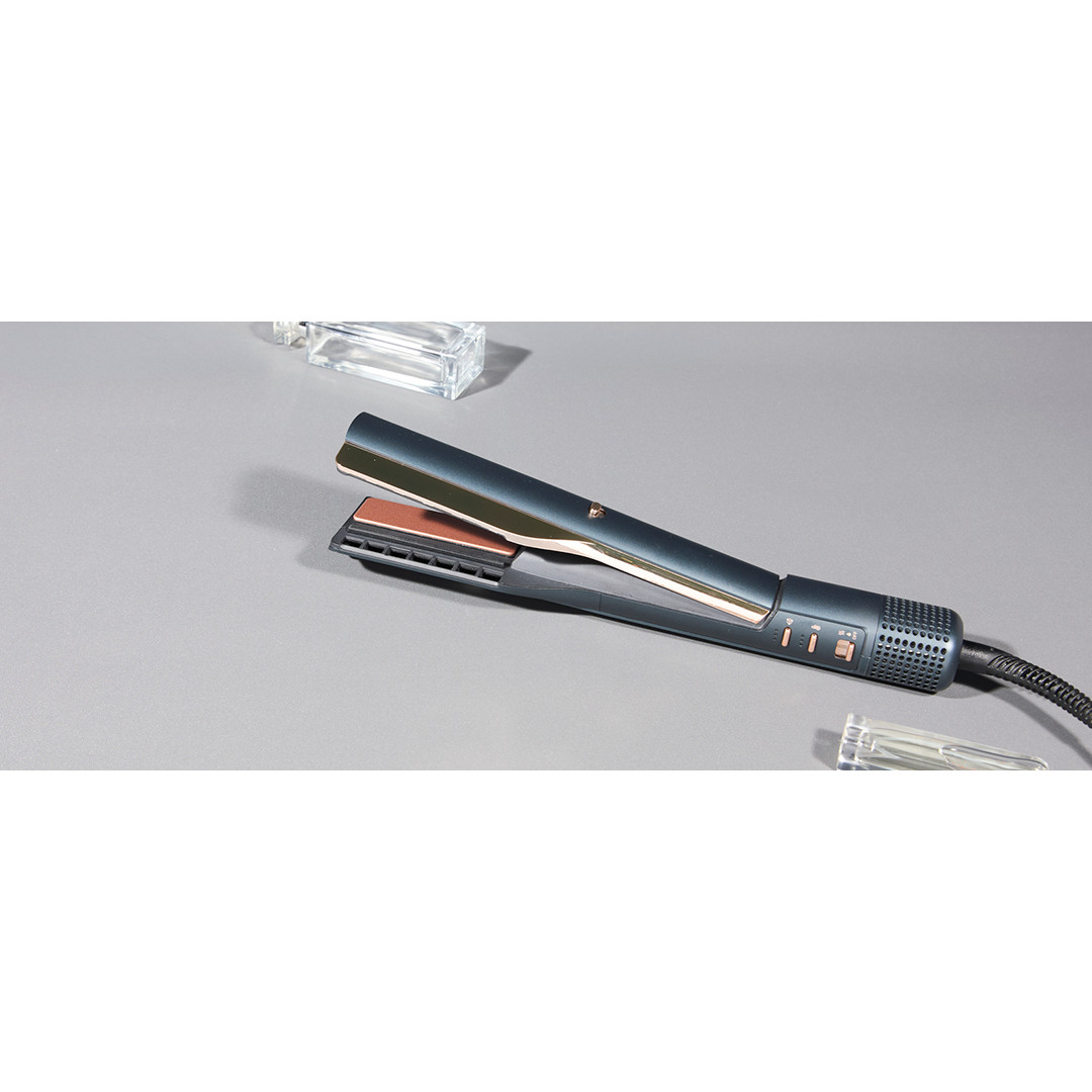 Rowenta Air KeraStraight, 3-in-1, mėlynas/vario spalvos - Plaukų tiesintuvas