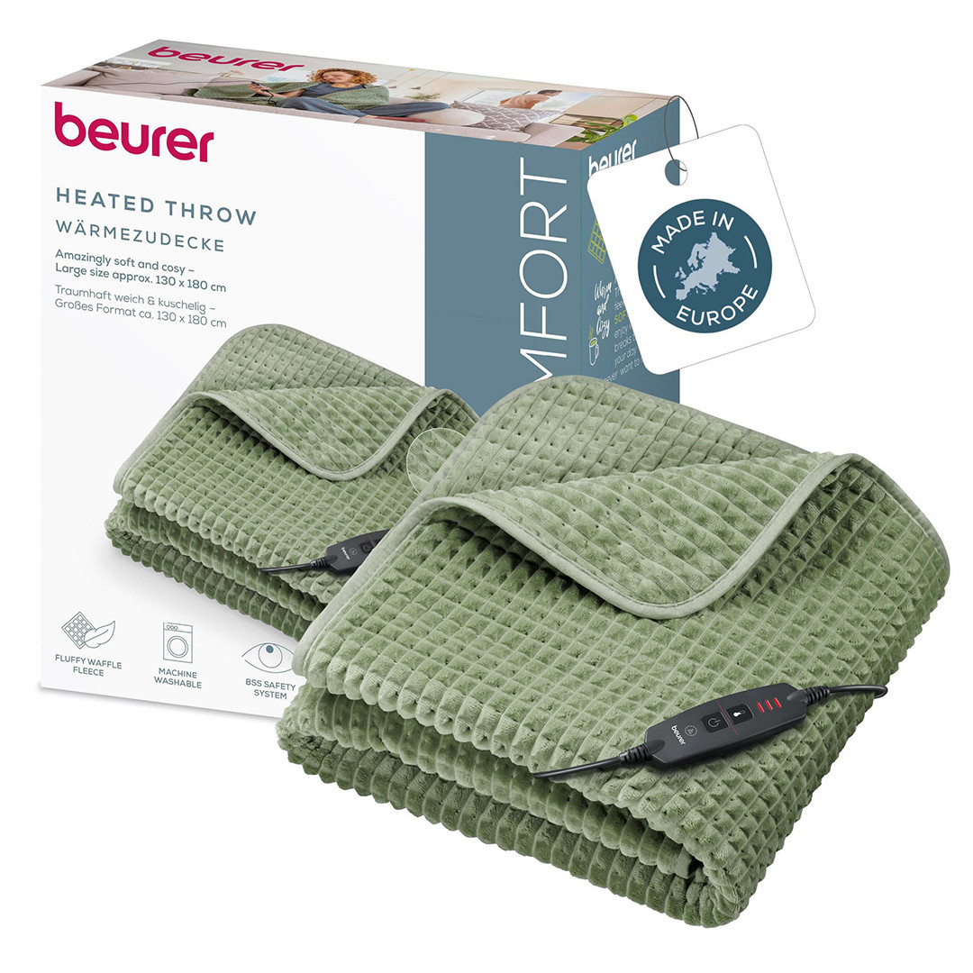 Beurer HD 72, 180x130 cm, žalia - Šildoma antklodė