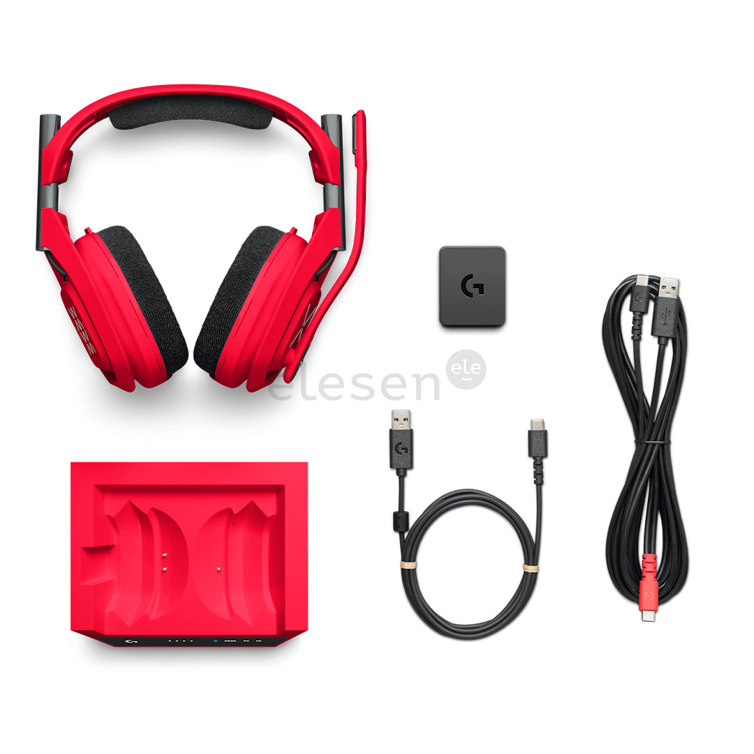 Logitech ASTRO A50 X LIGHTSPEED, raudonos - Belaidės ausinės