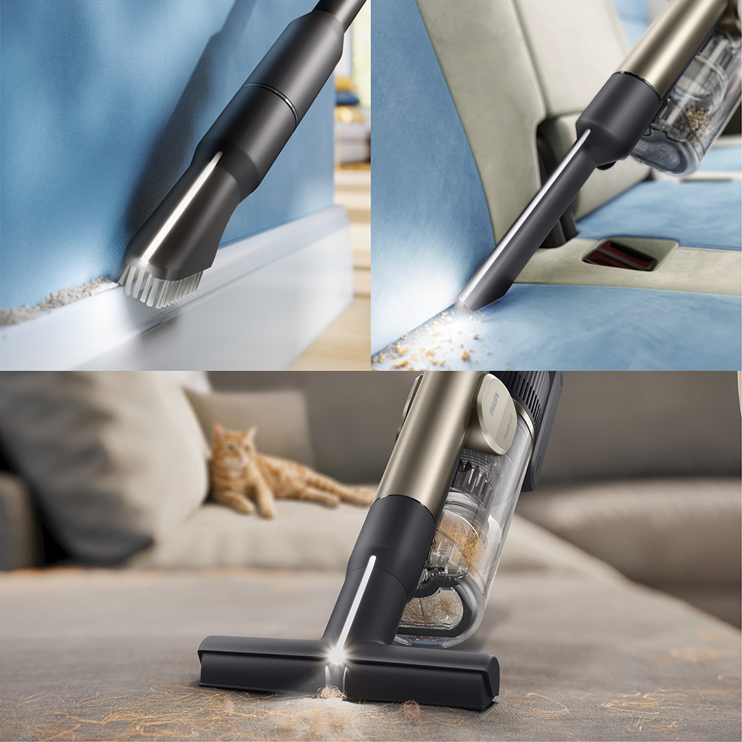 Philips PowerUp IQ 80 Aqua+ Complete, smėlio spalvos - Belaidis dulkių siurblys