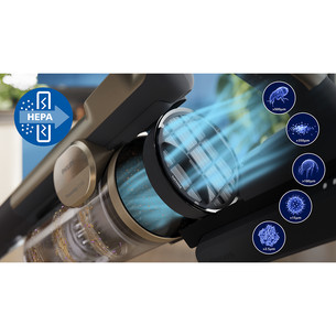 Philips PowerUp IQ 80 Aqua+ Complete, smėlio spalvos - Belaidis dulkių siurblys