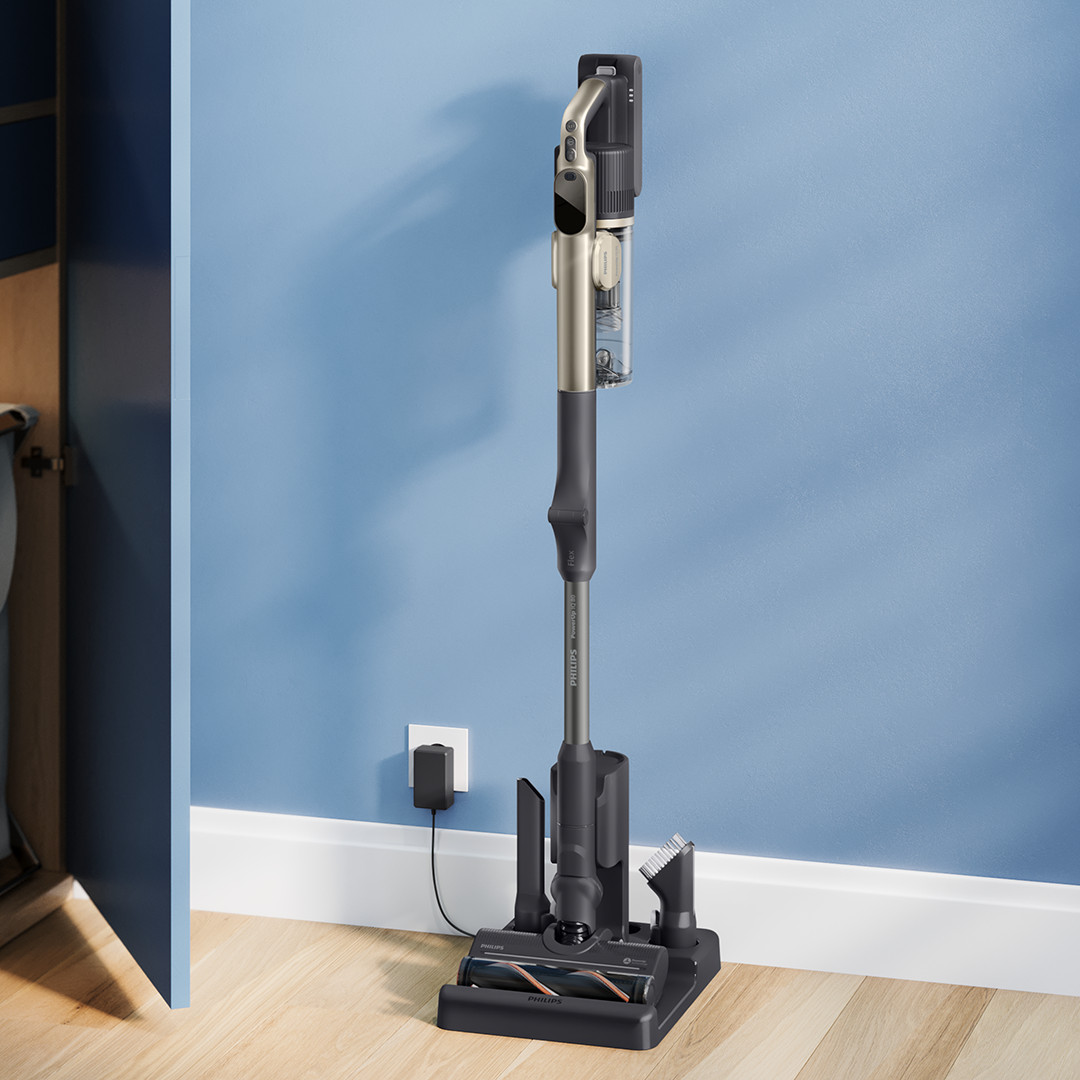 Philips PowerUp IQ 80 Aqua+ Complete, smėlio spalvos - Belaidis dulkių siurblys