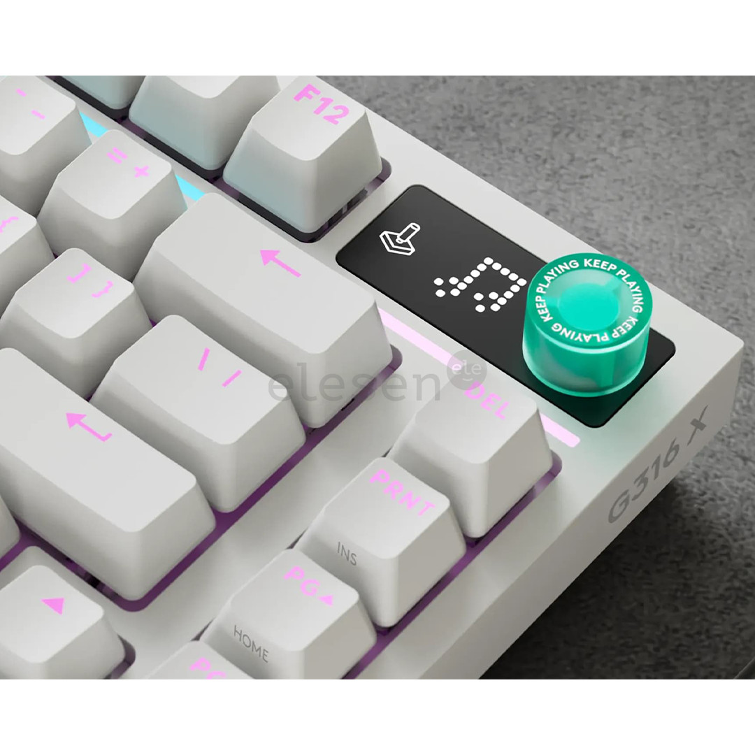 Logitech G316 X 75, tactile, US, balta - Klaviatūra
