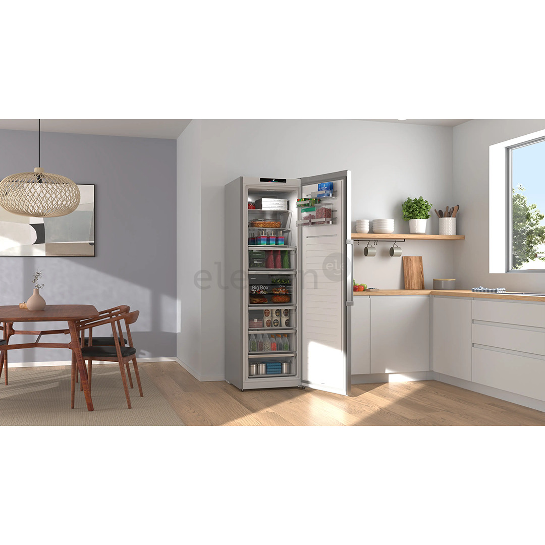 Bosch Series 6, NoFrost, 334 l, aukštis 187 cm, pilkas - Šaldiklis