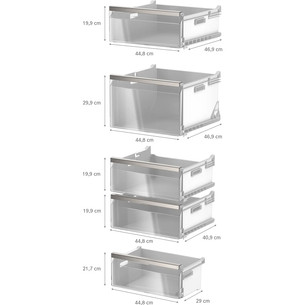 Bosch Series 6, NoFrost, 334 l, aukštis 187 cm, pilkas - Šaldiklis