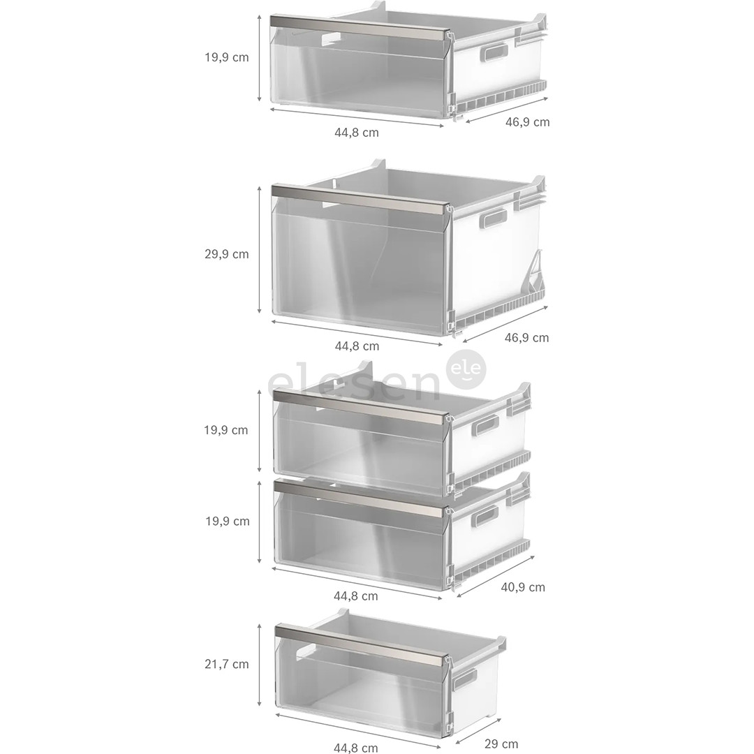 Bosch Series 6, NoFrost, 334 l, aukštis 187 cm, pilkas - Šaldiklis