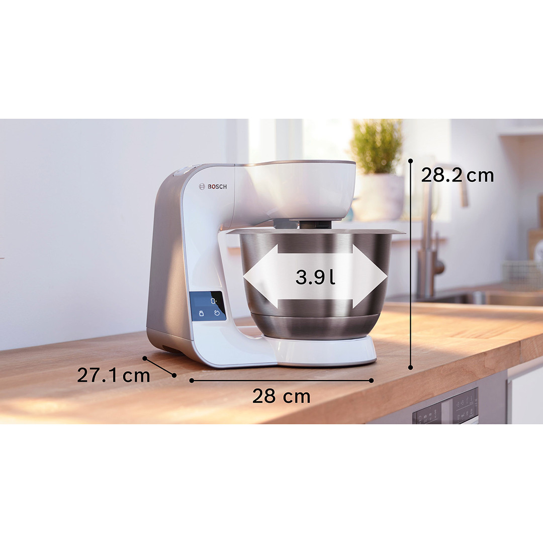 Bosch MUM 5, Series 4, 1000 W, baltas/bronzinis - Virtuvinis kombainas