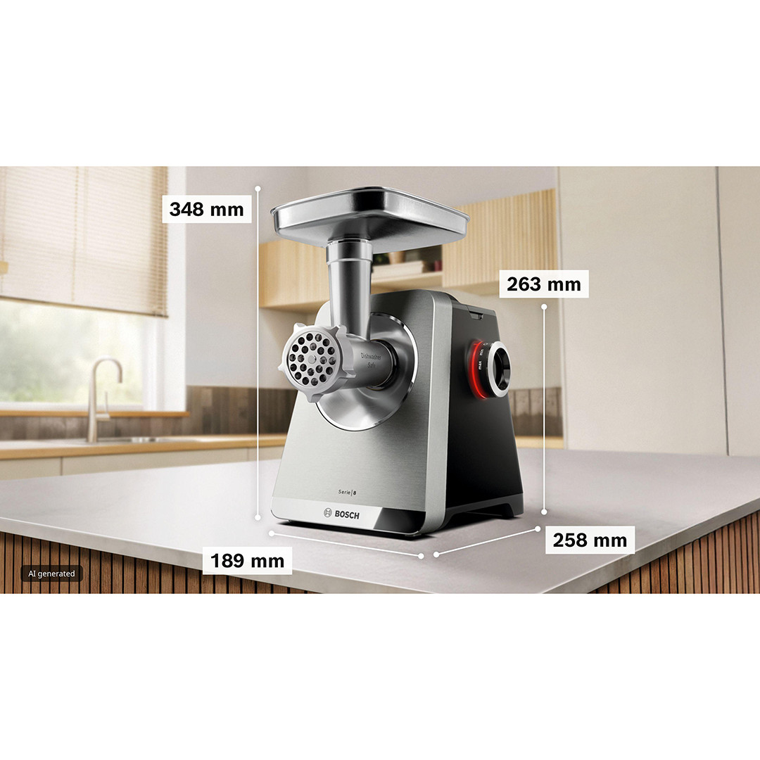 Bosch MultiPower, Series 8, juoda/nerūdijančio plieno - Mėsmalė