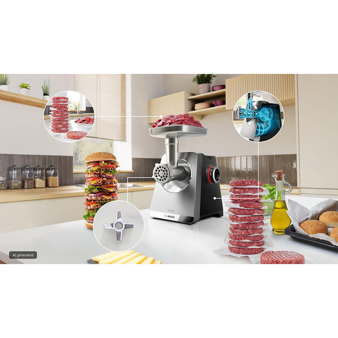 Bosch MultiPower, Series 8, juoda/nerūdijančio plieno - Mėsmalė