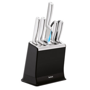 Tefal EverSharp, 6-piece set, stainless steel - Knife set & block