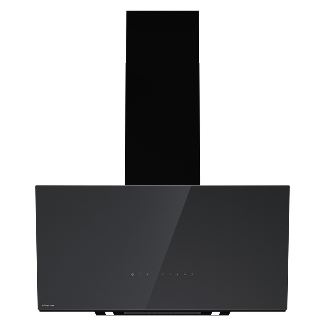 Hisense, 767 m³/h, width 89.5 cm, black - Cooker hood
