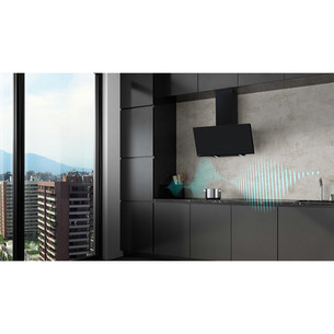 Hisense, 767 m³/h, width 89.5 cm, black - Cooker hood