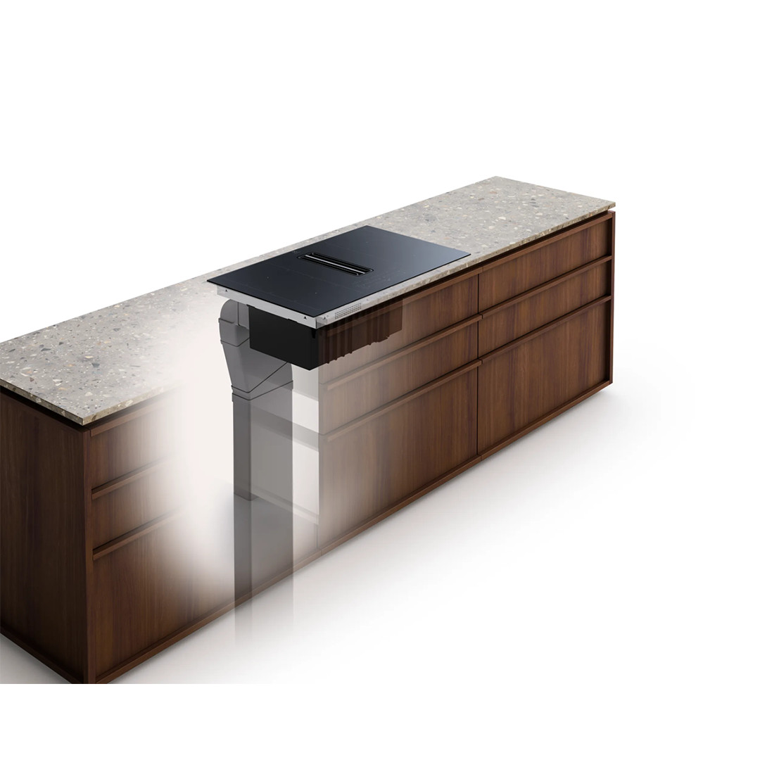 Electrolux 600 XT Bridge, plotis 60 cm, juoda - Įmontuojama indukcinė kaitlentė su gartraukiu