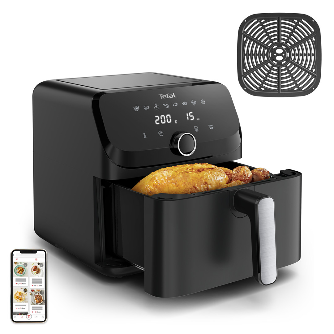 Tefal Easy Fry Mega, 7,5 l, 2020 W, juoda - Karšto oro gruzdintuvė