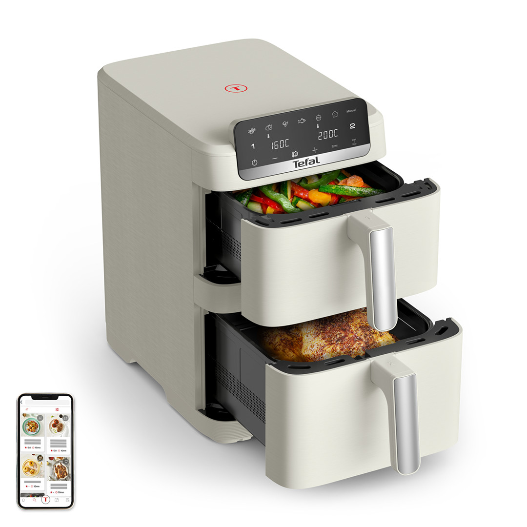 Tefal Easy Fry Crispy Stack, 10 l, 2700 W, smėlio spalvos - Karšto oro gruzdintuvė