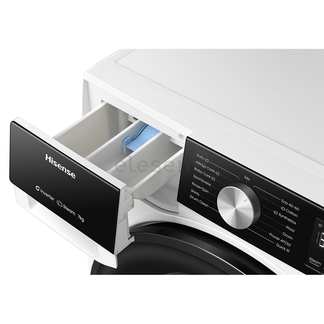 Hisense, 7 kg, gylis 43,5 cm, 1200 aps./min. - Skalbimo mašina
