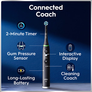 Braun Oral-B iO6 Duo Pack, juodas / rožinis - Elektrinių dantų šepetėlių rinkinys
